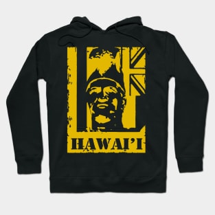 Hawai'i King Kamehameha Mustard Yellow Ink by Hawaii Nei All Day Hoodie